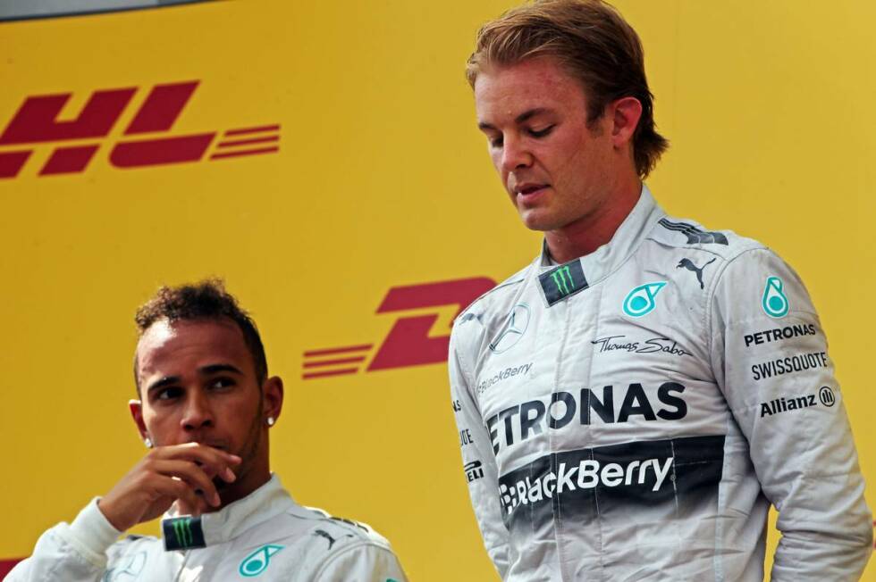 Foto zur News: Mercedes: Rein vertraglich steht eigentlich fest, dass Nico Rosberg und Lewis Hamilton weitermachen werden. Aber nach Belgien ist die Frage berechtigt, ob diese Fahrerpaarung im Hinblick auf 2015 nicht viel zu explosiv ist? Gut möglich, dass der Vize geht, wenn der andere Weltmeister wird. Dann (und nur dann) wäre etwa die Paarung Hamilton/Alonso denkbar.