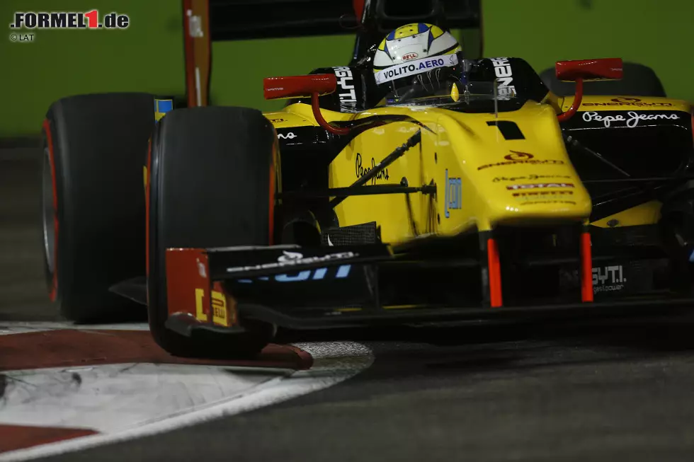 Foto zur News: In diesem Jahr wird der Kurs nur für einen Fahrer komplett neu sein: McLarens Kevin Magnussen. Caterhams Marcus Ericsson fuhr in der GP2 bereits 2012 an der Marina Bay und wurde im Sprintrennen Zweiter. In der gleichen Serie trat er auch im vergangenen Jahr an und holte im Sprintrennen erneut den zweiten Rang (Foto). Toro Rossos Daniil Kwjat absolvierte 2010 im Rahmenprogramm der Formel 1 ein Rennen in der Formel BMW Pazifik. Der Russe gewann das elfte Saisonrennen, nahm als Gaststarter der Serie allerdings keine Punkte mit.