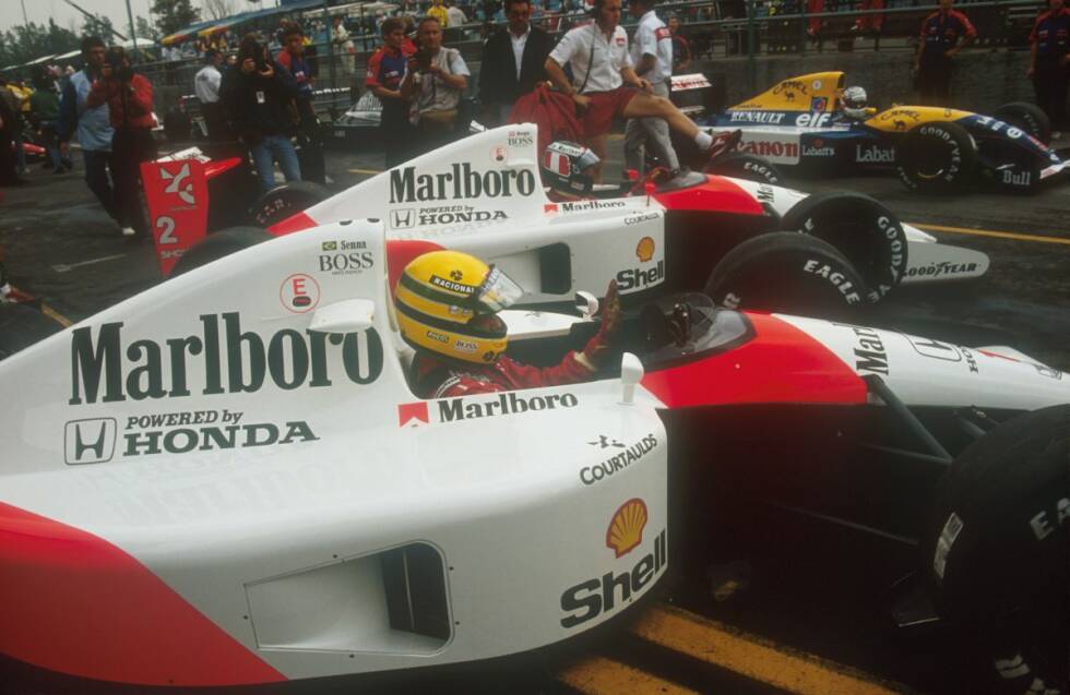 Foto zur News: 1991 steht Berger bei McLaren an der Seite von Senna mehr denn je im Schatten eines Teamkollegen. Während sich der Brasilianer mit sieben Siegen und insgesamt 96 Punkten seinen dritten WM-Titel holt, wird Berger genau wie im Vorjahr mit 43 Punkten Gesamtvierter. Nur beim Grand Prix von ...