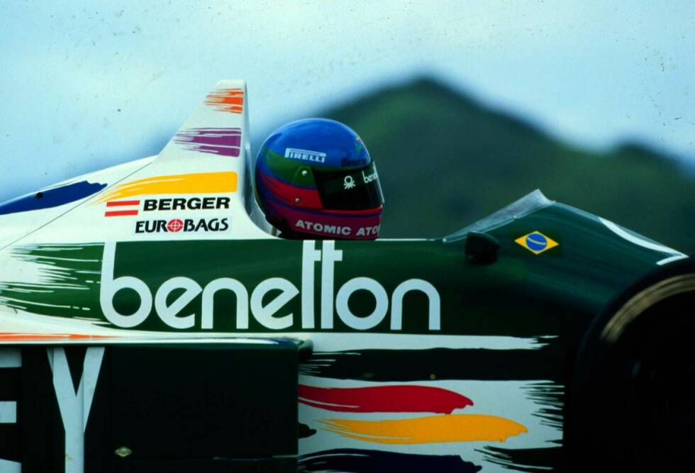 Foto zur News: 1986: Bergers drittes Formel-1-Jahr und bereits das dritte Team: Der Österreicher startet für Benetton. Im Heck verrichtet auch diesmal wieder ein BMW-Motor seinen Dienst.