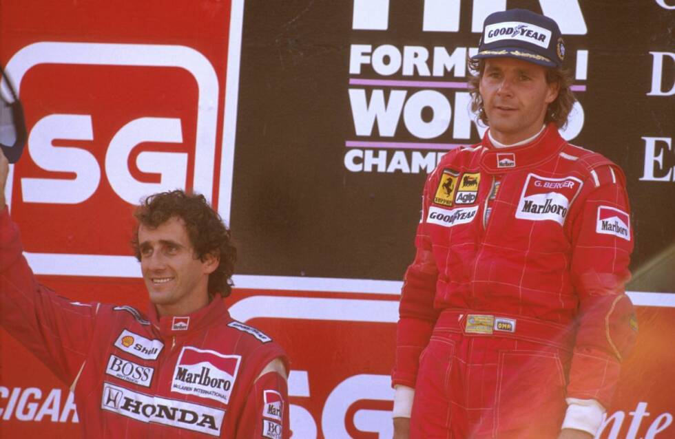 Foto zur News: Den Grand Prix von Monaco muss Berger aufgrund seiner Imola-Verletzungen auslassen. In Estoril meldet er sich viereinhalb Monate später aber eindrucksvoll zurück: Berger gewinnt den Grand Prix von Portugal vor Alain Prost und übernimmt in der folgenden Winterpause ...