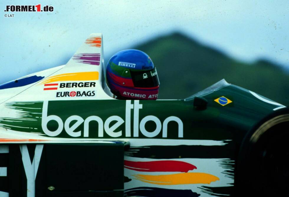 Foto zur News: 1986: Bergers drittes Formel-1-Jahr und bereits das dritte Team: Der Österreicher startet für Benetton. Im Heck verrichtet auch diesmal wieder ein BMW-Motor seinen Dienst.