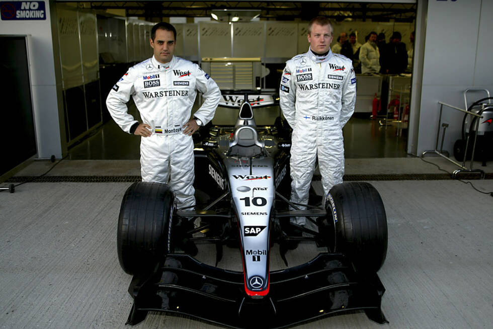 Foto zur News: Neuer McLaren-Teamkollege wird ab 2005 Juan-Pablo Montoya. Der leidenschaftliche Kolumbianer und der kühle Finne - diese Kombination geht auf lange Sicht nicht gut ...
