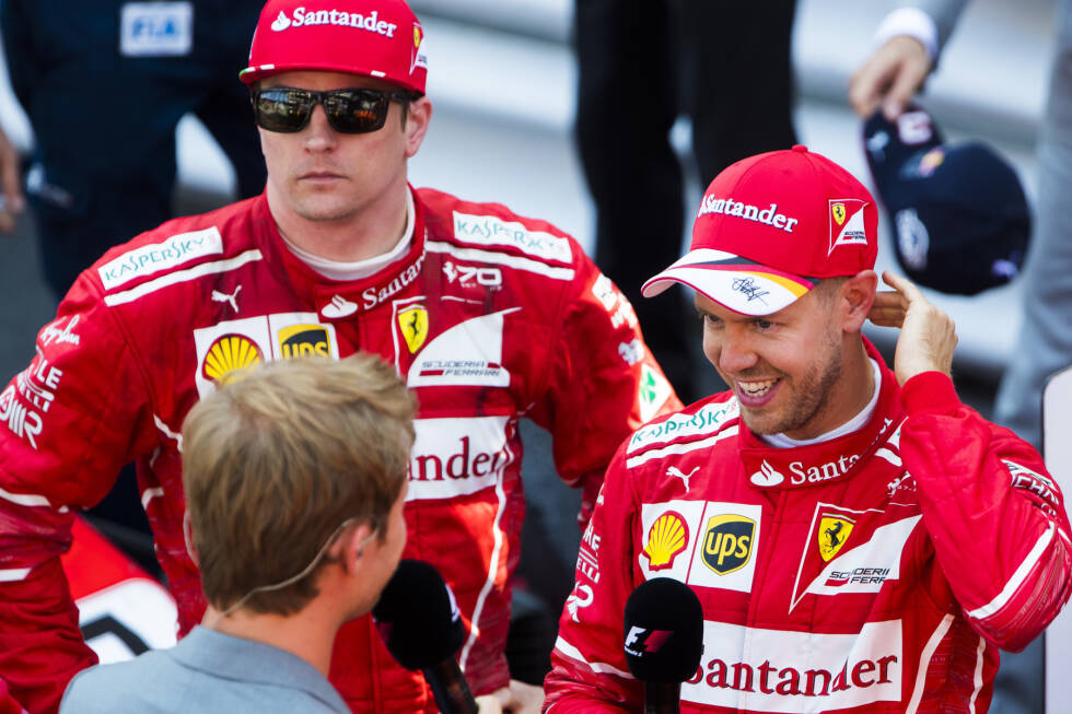 Foto zur News: Nach zwei Vertragsverlängerungen ist aber klar: Räikkönen spielt bei Ferrari hinter Vettel auch 2017 die zweite Geige. Offensichtlich wird das in Ungarn und Monaco. Nach dem Start von der Pole muss er sich im Fürstentum mit Rang zwei begnügen.