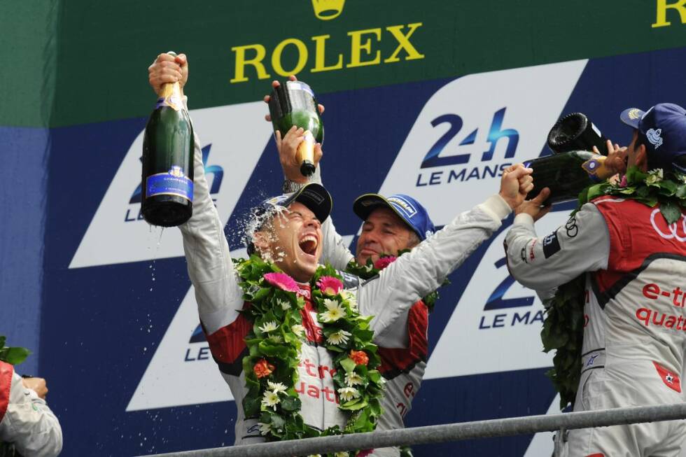 Foto zur News: Nach einem enttäuschenden Le-Mans-Auftritt 2013 (Platz fünf) holen sich Andre Lotterer und seine langjährigen Audi-Teamkollegen die Krone beim Klassiker in Frankreich 2014 zurück. Doch das ist nicht das einzige Karriere-Highlight Lotterers im Jahr 2014.