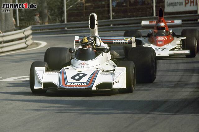 Foto zur News: Doch Martini kehrte 1975 zurück: Die Lackierung zierte nun die Brabham-Ford von Carlos Reutemann und Carlos Pace. Zwei Siege und Platz zwei in der Konstrukteurs-WM bescherten auch dem Sponsor weltweite Aufmerksamkeit.