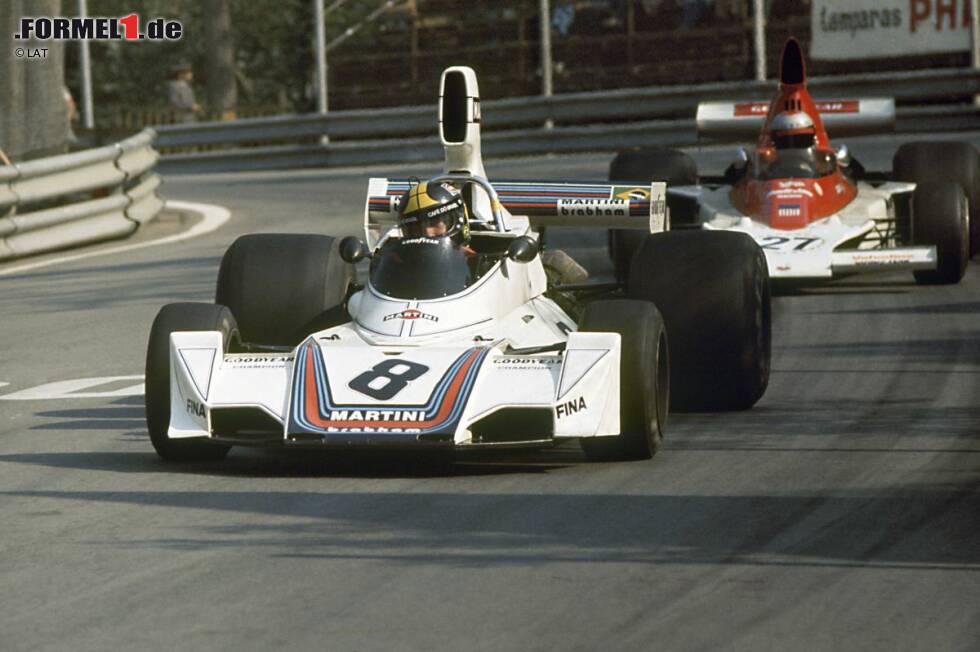 Foto zur News: Doch Martini kehrte 1975 zurück: Die Lackierung zierte nun die Brabham-Ford von Carlos Reutemann und Carlos Pace. Zwei Siege und Platz zwei in der Konstrukteurs-WM bescherten auch dem Sponsor weltweite Aufmerksamkeit.
