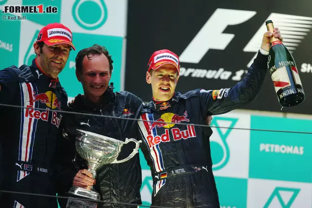 Am Ende wird es sogar ein Doppelsieg vor Teamkollege Mark Webber. Erstmals im Jahr 2009 ist die Brawn-Übermacht gebrochen - auch wenn es am Ende für Red Bull nicht zum Titelgewinn reichen sollte. Foto zur News: Am Ende wird es sogar ein Doppelsieg vor Teamkollege Mark Webber. Erstmals im Jahr 2009 ist die Brawn-Übermacht gebrochen - auch wenn es am Ende für Red Bull nicht zum Titelgewinn reichen sollte.