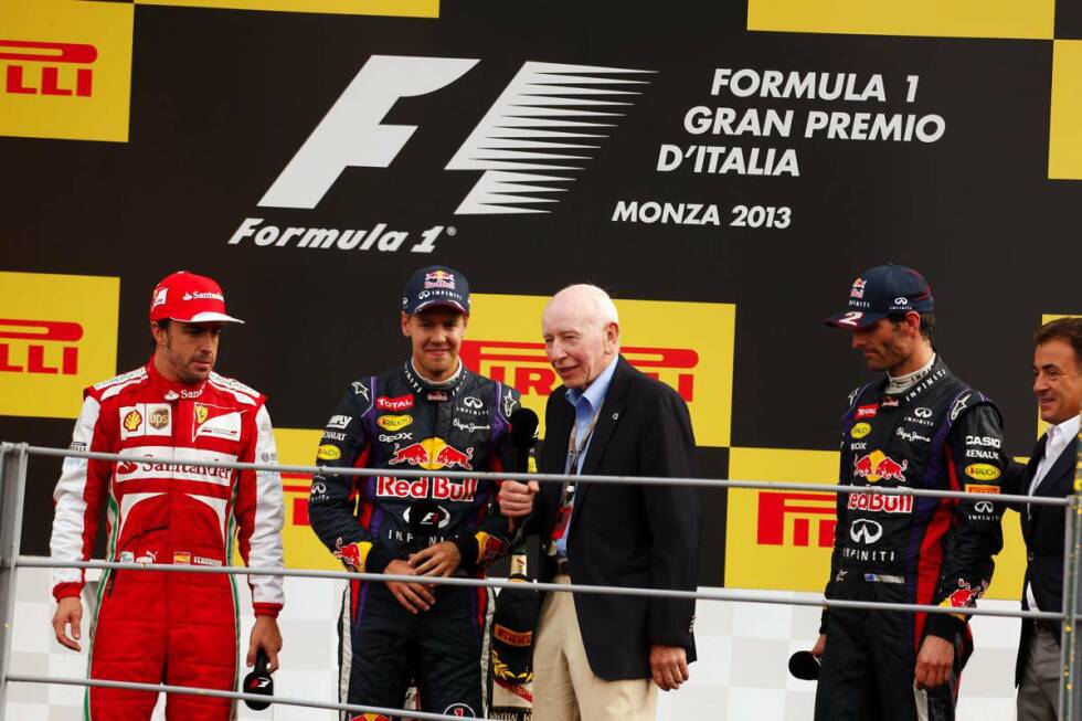 Foto zur News: Trotz dieses Schicksalsschlages wendet sich John Surtees nicht vom Motorsport ab und ist weiter regelmäßig bei Rennen zu Gast. 2013 führte er in Monza die Podiums-Interviews.