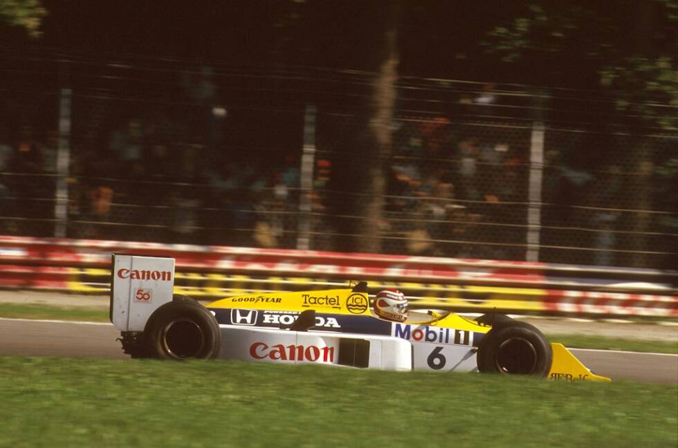 Foto zur News: Der 1987er Sieger Nelson Piquet stellt im Qualifying den Geschwindigkeitsrekord der ersten Turbo-Generation auf. Er wird mit 352,1 km/h geblitzt.