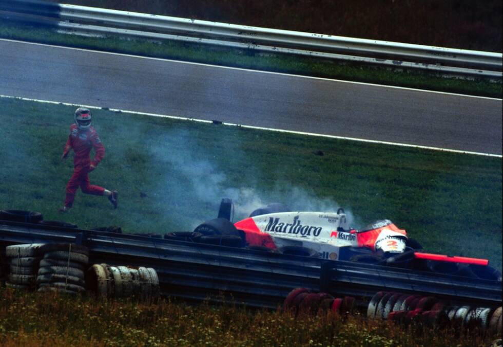 Foto zur News: Der Sieg Nigel Mansells 1987 beendet die Ära Spielberg vorläufig. Ein Abschied mit einer ganzen Reihe schwerer Unfälle.