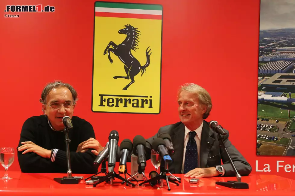10. September 2014: Nach wochenlangen Gerüchten gibt Luca di Montezemolo offiziell seinen Rücktritt als Ferrari-Präsident bekannt. FIAT-Chef Sergio Marchionne soll die Position ab 13. Oktober offiziell übernehmen. Während Montezemolo Alonso für den besten Fahrer im Feld hält, kündigt Marchionne Ferrari-intern einen Neubeginn an. Foto zur News: 10. September 2014: Nach wochenlangen Gerüchten gibt Luca di Montezemolo offiziell seinen Rücktritt als Ferrari-Präsident bekannt. FIAT-Chef Sergio Marchionne soll die Position ab 13. Oktober offiziell übernehmen. Während Montezemolo Alonso für den besten Fahrer im Feld hält, kündigt Marchionne Ferrari-intern einen Neubeginn an.