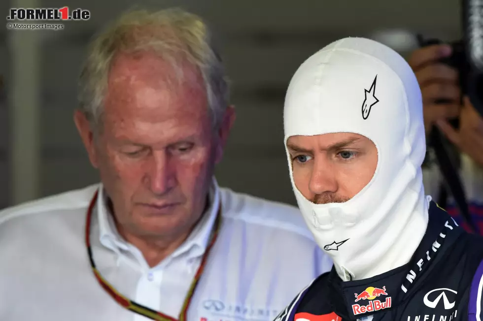 18. September 2014: Die einstige Liebesbeziehung zwischen Red Bull und Vettel kühlt immer mehr ab. Motorsportkonsulent Helmut Marko sagt: "Herr Vettel ist einer unserer teuersten Posten." Mit Daniel Ricciardo, Daniil Kwjat und Max Verstappen habe man "drei Kids, die zusammen wahrscheinlich nicht mal zehn Prozent von Sebastian verdienen". Foto zur News: 18. September 2014: Die einstige Liebesbeziehung zwischen Red Bull und Vettel kühlt immer mehr ab. Motorsportkonsulent Helmut Marko sagt: "Herr Vettel ist einer unserer teuersten Posten." Mit Daniel Ricciardo, Daniil Kwjat und Max Verstappen habe man "drei Kids, die zusammen wahrscheinlich nicht mal zehn Prozent von Sebastian verdienen".