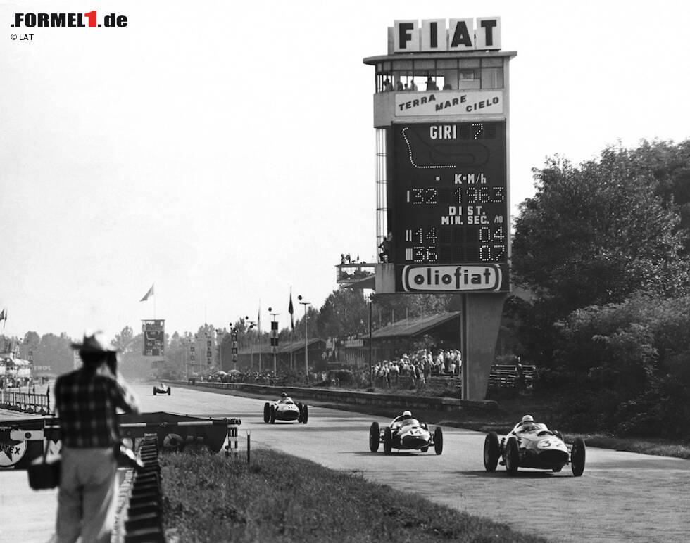 Foto zur News: Die meisten Rennen gab es in Monza, nämlich 64: Seit 1950 ist das Autodromo Nazionale immer Gastgeber gewesen. Mit einer Ausnahme: 1980 zog der Italien-Grand-Prix für ein Jahr nach Imola um, weil in der Lombardei die Bagger rollten und der Kurs saniert wurde.