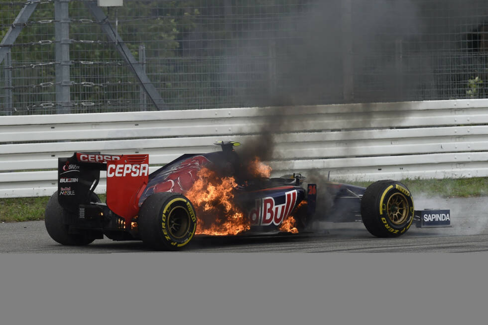 Foto zur News: Feuriger ging es im Rennen von Hockenheim am Toro Rosso Daniil Kwjats zur Sache...