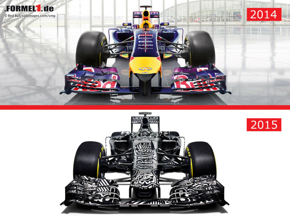 Foto zur News: Der neue Red Bull gehört in diesem Jahr zu den &quot;Stummelträgern&quot;, sein Nasenkonzept ähnelt dem des Williams FW37. Der schwarze Zinken, als &quot;Dosenhalter&quot; verspottet, ist Vergangenheit.