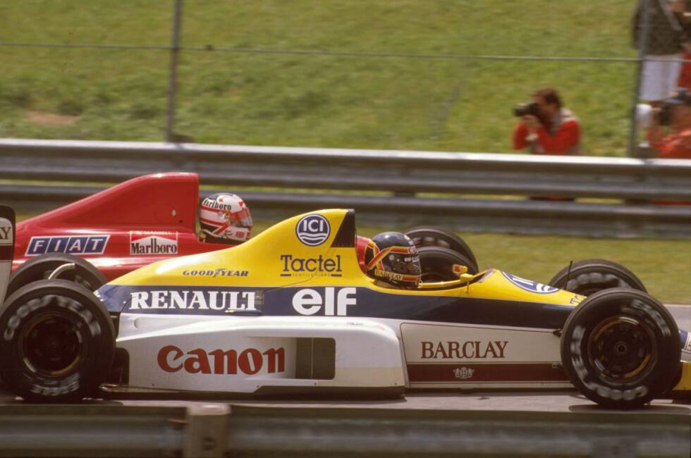 Foto zur News: Neben Lotus treten ab 1984 Ligier und ab 1985 Tyrrell als Renault-Kundenteams an. Lotus ist jedoch bis Ende 1986 das einzige der drei Teams, das mit dem französischen Turbo-Triebwerk Siege einfährt. In den Jahren 1987 und 1988 bleibt Renault der Formel 1 fern, um 1989 mit einem Saugmotor zurückzukehren. Als neues Partnerteam wird Williams gewonnen. Thierry Boutsen gewinnt in der ersten Saison die beiden Regenrennen in Montreal (Foto) und Adelaide.