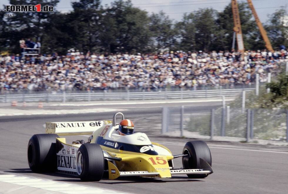 ... wird der Grand Prix von Frankreich 1979 in Dijon zum ganz großen Triumphzug: Beim Heimspiel sowohl für das Team als auch für sich selbst fährt Jabouille die Weiterentwicklung vom Typ RS10 zum Premierensieg. ... wird der Grand Prix von Frankreich 1979 in Dijon zum ganz großen Triumphzug: Beim Heimspiel sowohl für das Team als auch für sich selbst fährt Jabouille die Weiterentwicklung vom Typ RS10 zum Premierensieg.