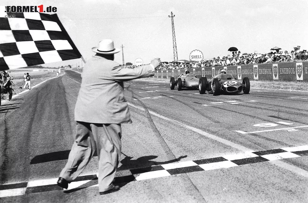 Platz 2 - Giancarlo Baghetti/FISA: 1961 setzte das französische Team FISA, benannt nach der damaligen Sportbehörde des Automobil-Weltverbands, beim Grand Prix von Frankreich einen Ferrari für den Nachwuchsfahrer Giancarlo Baghetti ein - und gewann sensationell! FISA trat nie wieder in der Formel 1 an und kommt damit auf eine Siegquote von 100 Prozent. Baghetti wurde damit nach Giuseppe "Nino" Farina (im ersten Rennen überhaupt) der zweite Fahrer, der sein erstes Formel-1-Rennen gewann. Auf dem Podium stand er anschließend nie wieder. Foto zur News: Platz 2 - Giancarlo Baghetti/FISA: 1961 setzte das französische Team FISA, benannt nach der damaligen Sportbehörde des Automobil-Weltverbands, beim Grand Prix von Frankreich einen Ferrari für den Nachwuchsfahrer Giancarlo Baghetti ein - und gewann sensationell! FISA trat nie wieder in der Formel 1 an und kommt damit auf eine Siegquote von 100 Prozent. Baghetti wurde damit nach Giuseppe "Nino" Farina (im ersten Rennen überhaupt) der zweite Fahrer, der sein erstes Formel-1-Rennen gewann. Auf dem Podium stand er anschließend nie wieder.
