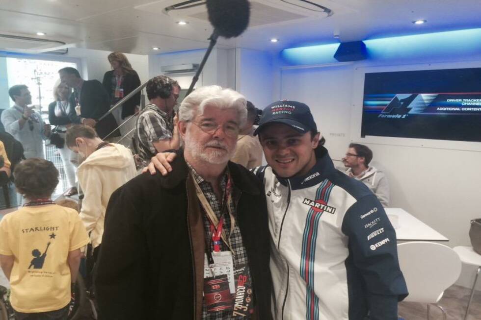 Foto zur News: &quot;Star-Wars&quot;-Erfinder George Lucas, seit Jahren Stammgast beim Monaco-Grand-Prix, und Felipe Massa.
