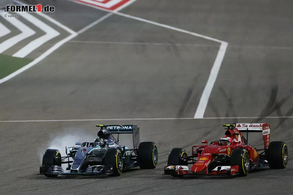 Kimi Räikkönen (WM-4. mit 150 Punkten und damit knapper Sieger im finnischen WM-Duell gegen Bottas) liefert seine stärkste Leistung 2015 in Bahrain ab. Nach Platz vier im Qualifying erinnert er im Rennen an seine besten Zeiten, schlägt im Finish sogar Nico Rosberg (der mit Bremsproblemen kämpft) und wird Zweiter. Foto zur News: Kimi Räikkönen (WM-4. mit 150 Punkten und damit knapper Sieger im finnischen WM-Duell gegen Bottas) liefert seine stärkste Leistung 2015 in Bahrain ab. Nach Platz vier im Qualifying erinnert er im Rennen an seine besten Zeiten, schlägt im Finish sogar Nico Rosberg (der mit Bremsproblemen kämpft) und wird Zweiter.