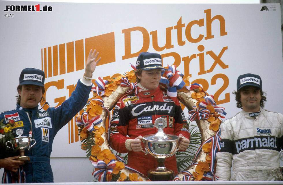Foto zur News: Platz 9 - Didier Pironi: Er ist Ende der 1970er-Jahre das große französische Talent und fährt gleich bei seinem zweiten Grand Prix für Tyrrell in die Punkteränge. 1982 liegt Pironi, mittlerweile Ferrari-Fahrer, nach zwei Dritteln der Saison auf Kurs zum WM-Titel, ehe ein schwerer Unfall in Hockenheim seiner Formel-1-Karriere ein jähes Ende setzt.