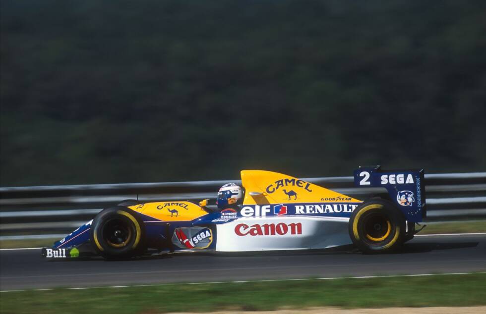 Foto zur News: #3 Alain Prost 1993: Auch Sennas Erzrivale erreicht die 81,25 Prozent, gleichbedeutend mit 13 Pole-Positions bei 16 Rennen. Dem Franzosen gelingt dies am Steuer des Williams-Renault FW15C, mit dem er den vierten WM-Titel seiner Karriere einfährt.