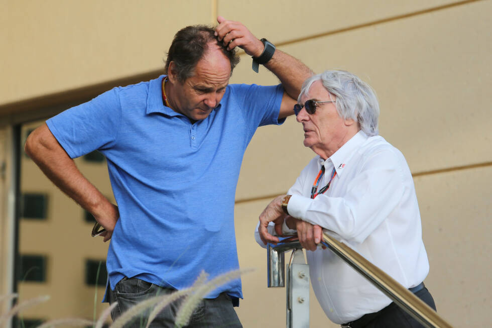 Foto zur News: Auf Jobsuche? Gerhard Berger entflieht seinem neuen Leben als Jungvater und stattet der Formel 1 mal wieder einen Besuch ab. Bernie Ecclestone würde ihn nur zu gern in permanenter Funktion im Paddock sehen.