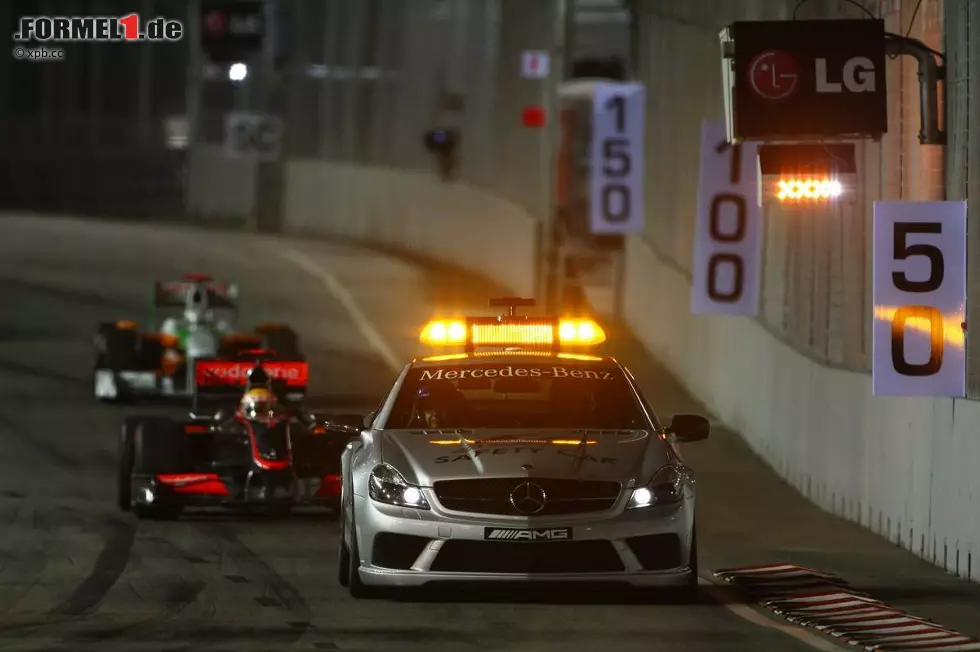 Bislang kam in 100 Prozent der Rennen das Safety-Car zum Einsatz. Von den 424 Runden, die bislang gefahren wurden, fanden in den vergangenen sieben Jahren 45 hinter dem Safety-Car statt - verteilt auf zehn Safety-Car-Phasen. Foto zur News: Bislang kam in 100 Prozent der Rennen das Safety-Car zum Einsatz. Von den 424 Runden, die bislang gefahren wurden, fanden in den vergangenen sieben Jahren 45 hinter dem Safety-Car statt - verteilt auf zehn Safety-Car-Phasen.