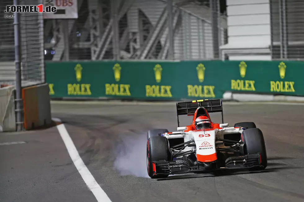 Übrigens: Nach dem Crash im Freien Training liefert Formel-1-Debütant Alexander Rossi im Manor-Marussia eine ordentliche Vorstellung ab. Er wird 14., 14,8 Sekunden vor seinem Teamkollegen Will Stevens. Foto zur News: Übrigens: Nach dem Crash im Freien Training liefert Formel-1-Debütant Alexander Rossi im Manor-Marussia eine ordentliche Vorstellung ab. Er wird 14., 14,8 Sekunden vor seinem Teamkollegen Will Stevens.