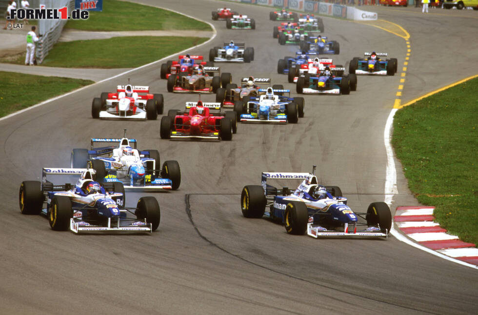 Foto zur News: #8 Williams 1996-1997 (Pole-Position-Quote 68 Prozent): Vor allem die Saison 1996, in der die beiden Williams-Piloten Damon Hill und Jacques Villeneuve gegeneinander um den Titel kämpften, macht Williams zum dominanten Team dieser beiden Jahre. Aber auch 1997 holten Villeneuve und Heinz-Harald Frentzen elf von 17 Pole-Postions.
