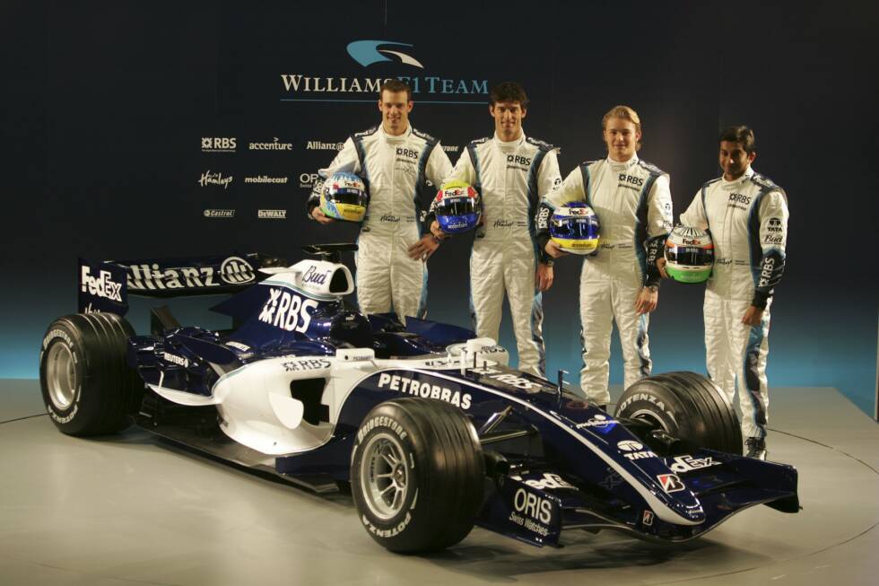 Foto zur News: 2006: Mark Webber bleibt im Team, Nico Rosberg kommt neu dazu. Und nach dem Abschied von BMW landet Williams mit Cosworth-Motoren nur im Mittelfeld. Platz acht ist enttäuschend für das Traditionsteam.