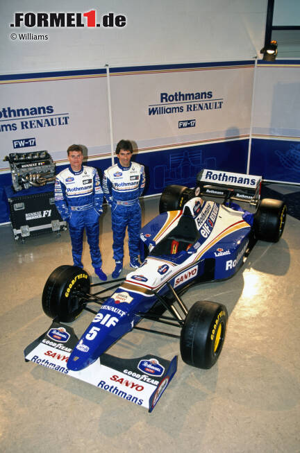 Foto zur News: 1995: David Coulthard und Damon Hill mit dem Williams FW17, mit dem Hill im WM-Zweikampf erneut Michael Schumacher und Benetton unterliegt.