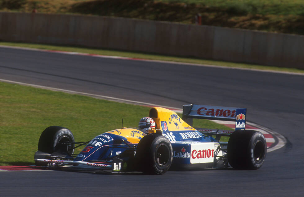 Foto zur News: Nigel Mansell siegt 1992 in den ersten fünf Formel-1-Rennen der Saison. Darunter die Grand-Prix-Siege in Südafrika, Mexiko, Brasilien, Spanien und San Marino...