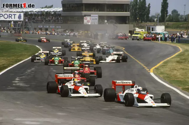 Ayrton Senna und Alain Prost gewinnen im legendären MP4/4 in der Saison 1988 unglaubliche 15 von 16 Rennen. Die 100-Prozent-Quote ruiniert Gerhard Berger (Ferrari F1-87/88C) in Monza, weil Senna beim Überrunden ausscheidet, als er klar in Führung liegt. Am Saisonende wird das Rekordauto in den wohlverdienten Ruhestand geschickt. Foto zur News: Ayrton Senna und Alain Prost gewinnen im legendären MP4/4 in der Saison 1988 unglaubliche 15 von 16 Rennen. Die 100-Prozent-Quote ruiniert Gerhard Berger (Ferrari F1-87/88C) in Monza, weil Senna beim Überrunden ausscheidet, als er klar in Führung liegt. Am Saisonende wird das Rekordauto in den wohlverdienten Ruhestand geschickt.