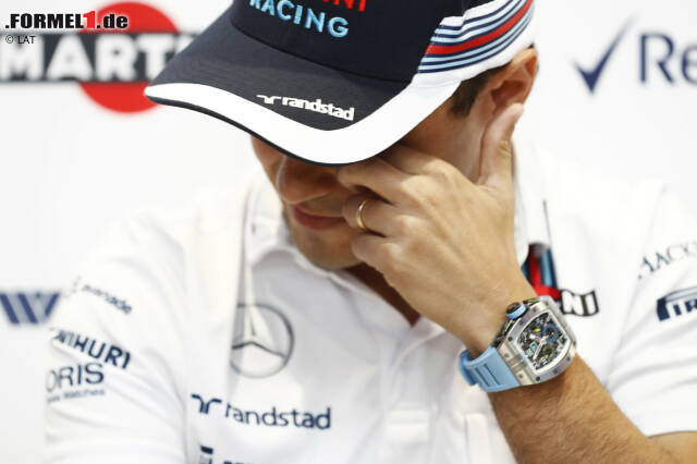 Foto zur News: Emotionaler Abschied: Felipe Massa gibt zu, dass er "nicht gelogen, aber ein bisschen geflunkert" hat, als er sagte, er würde unbedingt weiterhin Formel 1 fahren wollen. Am 27. November, in Abu Dhabi, ist Schluss - mit seinem 249. Grand Prix. Das macht ihn zur Nummer acht in der ewigen Bestenliste der meisten Rennteilnahmen.