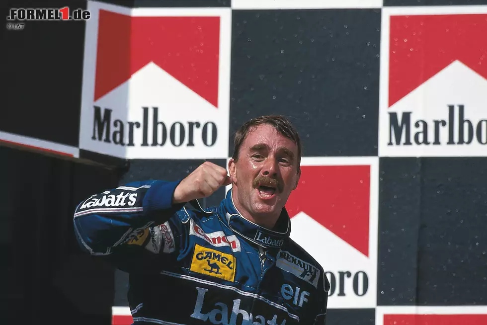 Der nächste Aussteiger ist Nigel Mansell. Nach vielen Versuchen gelingt dem Briten 1992 endlich der ersehnte Formel-1-Titel mit Williams. Im Jahr darauf ist "Der Löwe" jedoch nicht mehr am Start - Nachfolger Damon Hill tritt daraufhin mit der berühmten Startnummer 0 an! Foto zur News: Der nächste Aussteiger ist Nigel Mansell. Nach vielen Versuchen gelingt dem Briten 1992 endlich der ersehnte Formel-1-Titel mit Williams. Im Jahr darauf ist "Der Löwe" jedoch nicht mehr am Start - Nachfolger Damon Hill tritt daraufhin mit der berühmten Startnummer 0 an!
