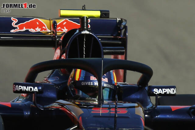 Foto zur News: Vier Teams (Mercedes, Red Bull, Force India, Toro Rosso) probieren in Spa den Halo-Cockpitschutz aus. Urteil: Die Sicht ist selbst durch die Senke Eau Rouge in Ordnung. Mit Sensoren in der Airbox misst Toro Rosso die aerodynamischen Verwirbelungen, die Halo verursacht.