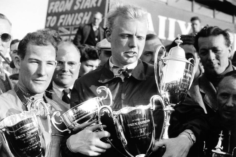 Foto zur News: 1958: Weltmeister Mike Hawthorn (1 Sieg), meiste Siege Stirling Moss (4)