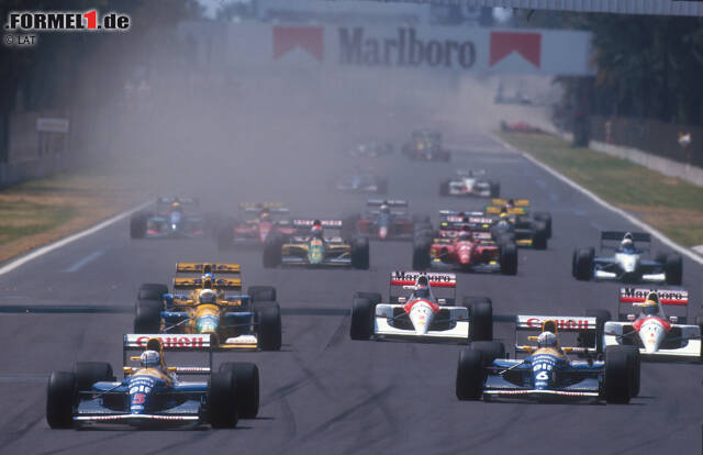 Foto zur News: Nur drei Fahrer konnten mehr als einmal in Mexiko gewinnen: Jim Clark siegte für Lotus beim ersten Event 1963 und noch einmal 1967. Alain Prost siegte 1988 für McLaren und 1990 für Ferrari, Nigel Mansell gewann zweimal für Williams, nämlich 1987 und 1992.