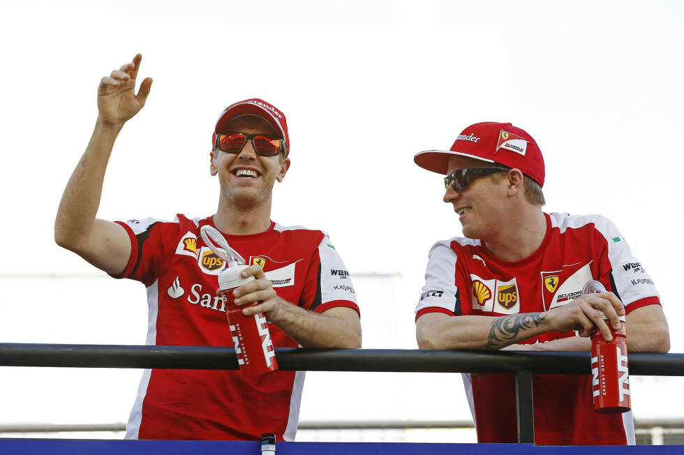 Foto zur News: Social-Media-Muffel: Null Likes, Fans oder Abonnenten haben die beiden Ferrari-Piloten Sebastian Vettel und Kimi Räikkönen vorzuweisen. Der vierfache Weltmeister und der &quot;Iceman&quot; sind die einzigen beiden Piloten, die online nicht vertreten sind.