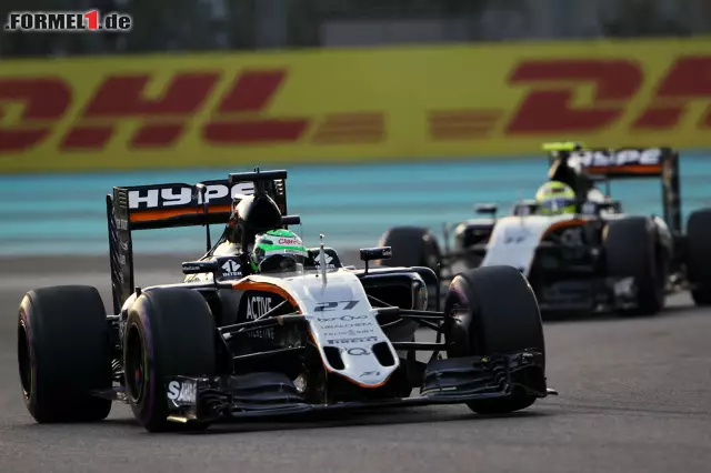 Im Gegensatz zu Perez - mit dem er zwischen 2014 und 2016 gemeinsam für Force India fährt - wartet Hülkenberg sogar noch immer auf seinen ersten Podestplatz. Sein Talent lässt er bei Williams, Force India und Sauber immer wieder aufblitzen, doch in einem Siegerauto sitzt er lediglich 2015 bei den 24 Stunden von Le Mans... Foto zur News: Im Gegensatz zu Perez - mit dem er zwischen 2014 und 2016 gemeinsam für Force India fährt - wartet Hülkenberg sogar noch immer auf seinen ersten Podestplatz. Sein Talent lässt er bei Williams, Force India und Sauber immer wieder aufblitzen, doch in einem Siegerauto sitzt er lediglich 2015 bei den 24 Stunden von Le Mans...