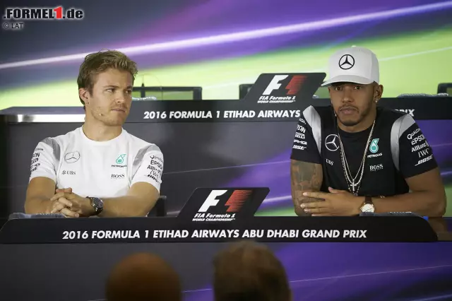 Nur zwei haben ihre wichtigste Prüfung noch vor sich: Nico Rosberg und Lewis Hamilton dürften angespannt in das Saisonfinale gehen - nur einer von beiden wird am Sonntag Weltmeister werden. Foto zur News: Nur zwei haben ihre wichtigste Prüfung noch vor sich: Nico Rosberg und Lewis Hamilton dürften angespannt in das Saisonfinale gehen - nur einer von beiden wird am Sonntag Weltmeister werden.