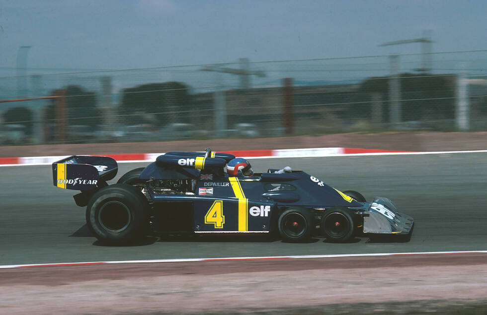Foto zur News: Jarama (Spanien) 1976: Tyrrell probiert erstmals sechs statt vier Räder aus. Das Konzept scheitert später an der fehlenden Weiterentwicklung der Reifen.