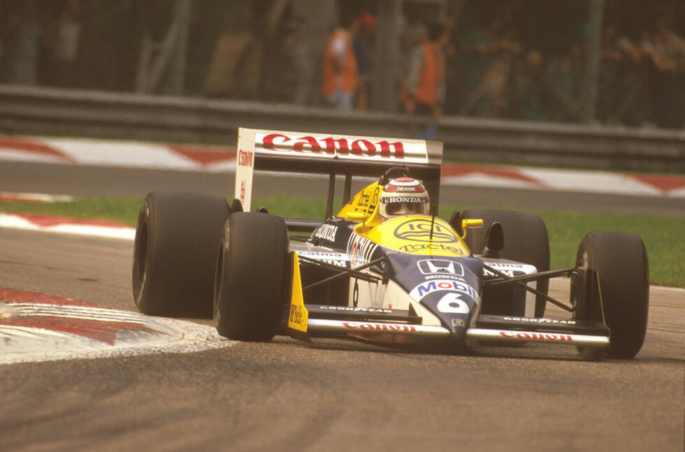 Foto zur News: Monza (Italien) 1987: Mit dem Williams FW11B gewinnt Nelson Piquet zum ersten Mal einen Grand Prix mit aktiver Radaufhängung, vier Jahre nach Einführung der Technologie.