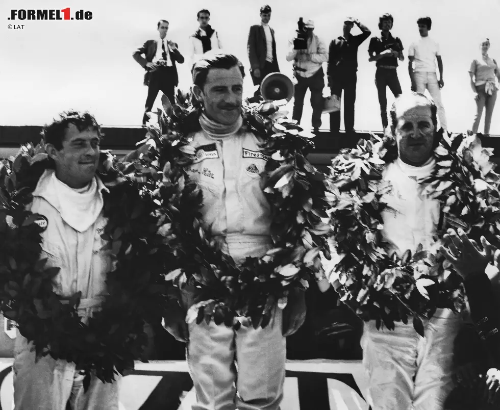 Foto zur News: Formel-1-Saison 1968: 7 verschiedene Sieger in 12 Rennen - Graham Hill, Jackie Stewart (je 3), Denny Hulme (2), Jim Clark, Jacky Ickx, Bruce McLaren, Jo Siffert (je 1)