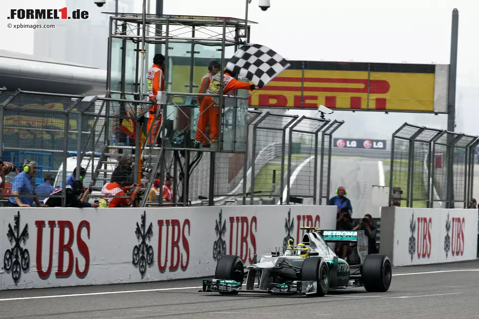 Abwechslungsreich ist die Saison 2012 vor allem zu Beginn. Dank der Pirelli-Reifen, die niemand so wirklich versteht, gibt es in den ersten sieben Rennen sieben verschiedene Sieger! Unter anderem feiert Rosberg seinen ersten (Foto) und Maldonado seinen einzigen Formel-1-Sieg. Im WM-Kampf setzt sich Vettel hauchdünn gegen Alonso durch. Foto zur News: Abwechslungsreich ist die Saison 2012 vor allem zu Beginn. Dank der Pirelli-Reifen, die niemand so wirklich versteht, gibt es in den ersten sieben Rennen sieben verschiedene Sieger! Unter anderem feiert Rosberg seinen ersten (Foto) und Maldonado seinen einzigen Formel-1-Sieg. Im WM-Kampf setzt sich Vettel hauchdünn gegen Alonso durch.