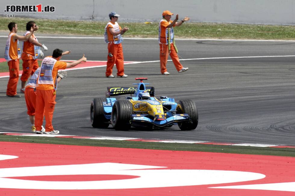Foto zur News: Nur zwei aktuelle Fahrer haben in Spanien öfter als einmal gewonnen: Kimi Räikkönen (2005 auf McLaren und 2008 auf Ferrari) und Fernando Alonso (2006 auf Renault und 2013 auf Ferrari).