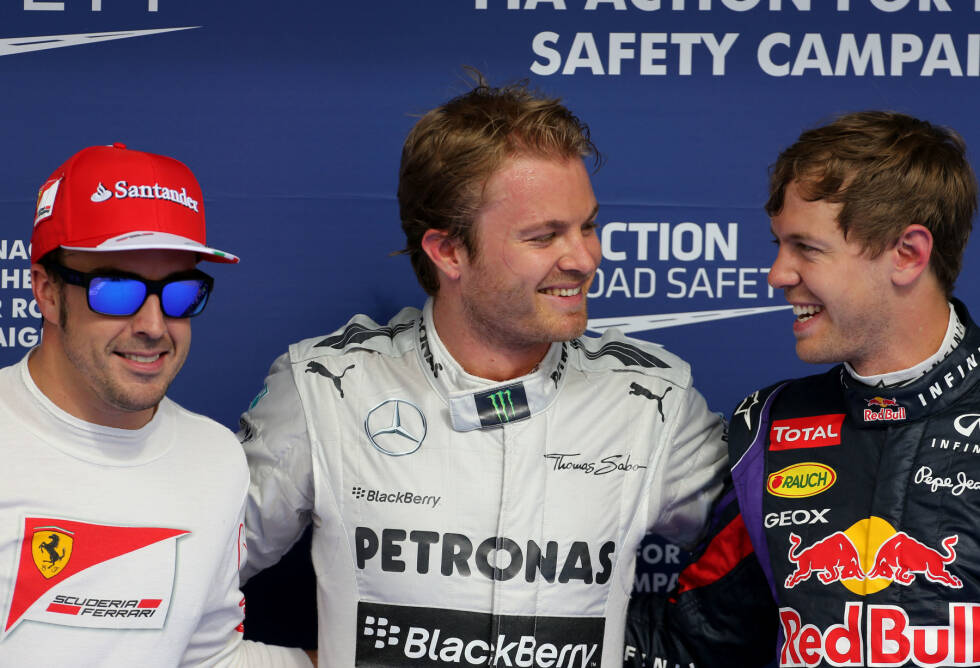 Foto zur News: Vier Fahrer standen öfter als einmal auf der Pole-Position. Michael Schumacher 2004 und 2006, Sebastian Vettel 2010 und 2012, Nico Rosberg 2013 und 2014 und Lewis Hamilton 2015 und 2016.