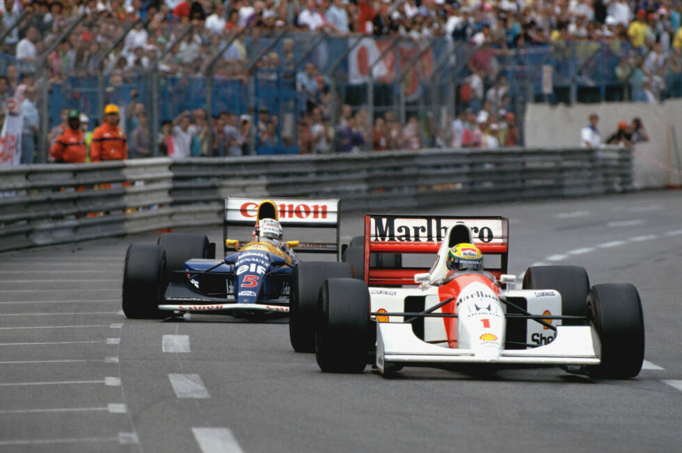 Foto zur News: Mit sechs Siegen (1987, 1989-93) ist Ayrton Senna der erfolgreichste Fahrer in Monaco. Und McLaren führt bei den Teams mit 15 Siegen (1984-86, 1988-93, 1998, 2000, 2002, 2005, 2007-08).